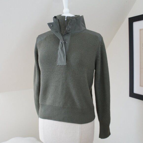 Athleta Hanover Hybrid 1/2 Zip Sweater in Beige Size Medium - Picture 11 of 16